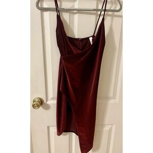 Blue Blush Women Bodycon Mini Burgundy Sleeveless Dress Size S